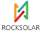 The ROCKSOLAR brand logo on a plain white background, featuring a stylized multicolor 'R' icon with orange, teal, green, and red segments above the word 'ROCKSOLAR' in dark gray sans-serif text.